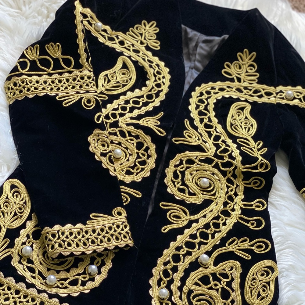 Black velvet blazer